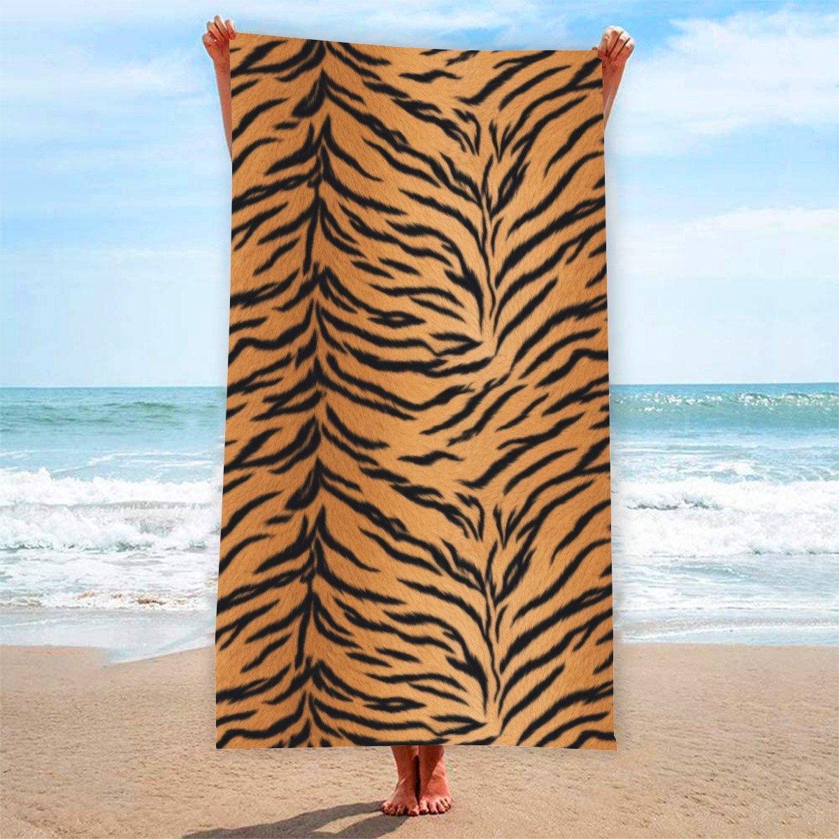 Adult Beach towel Vertical Style Printed in USA|320GSM (PASPN)