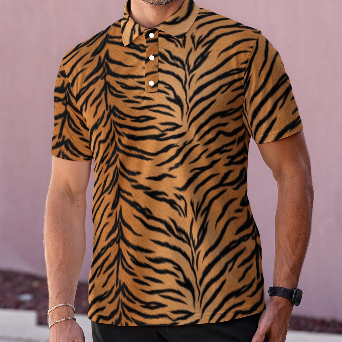 All-Over Print Men's Polo Collar Jersey (PASH6)