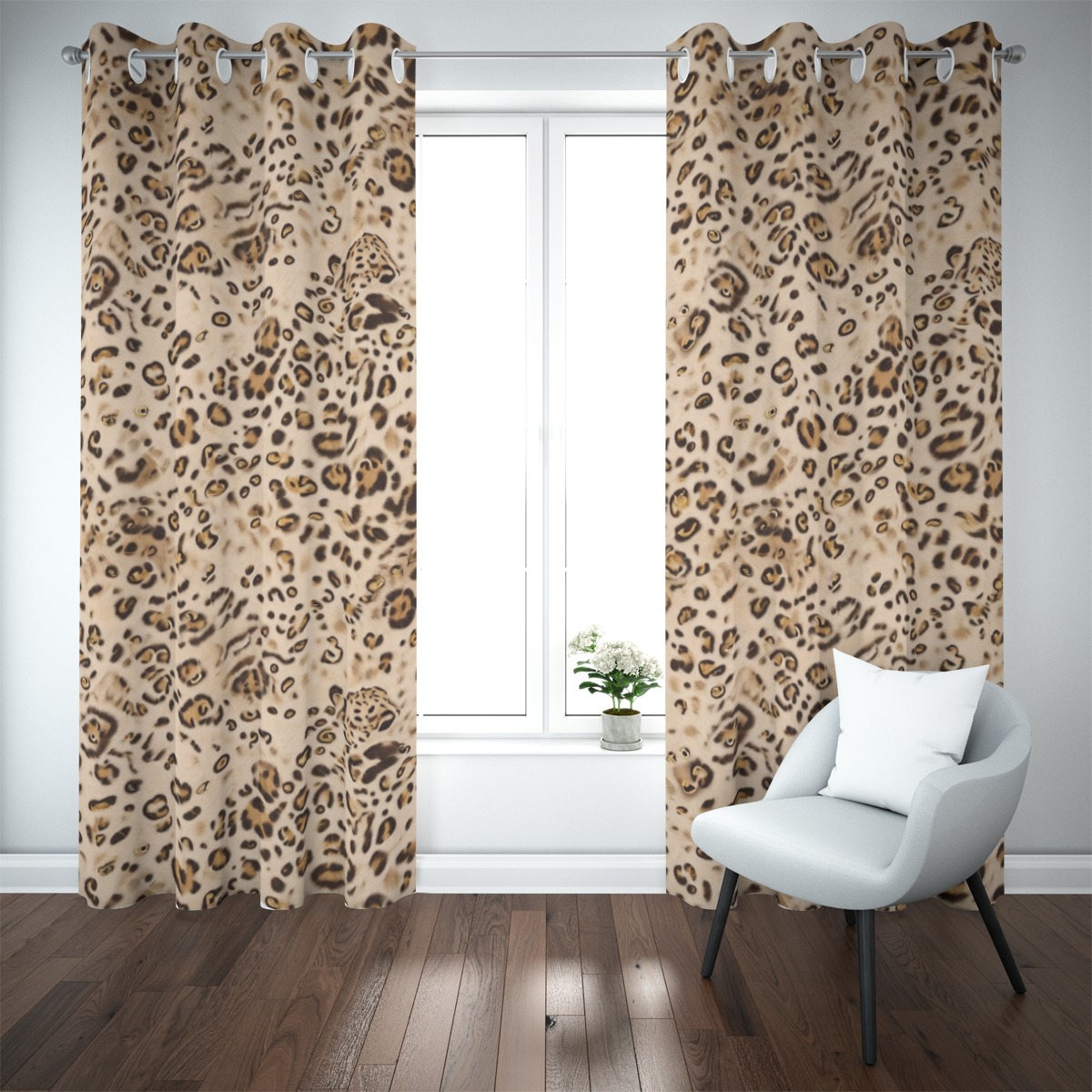 Blackout grommet curtain