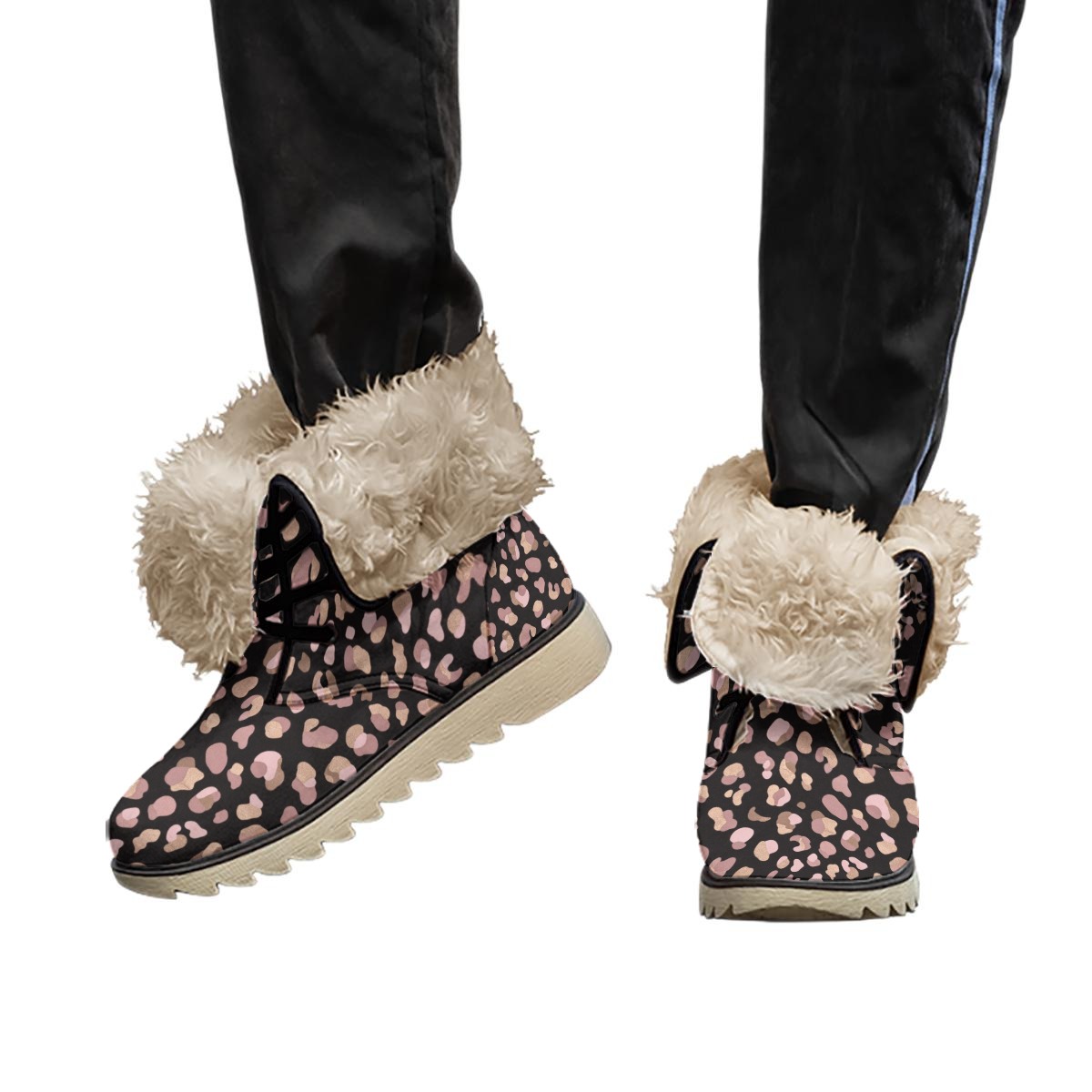 All-Over Print Women's Plush Boots (PB2UE)