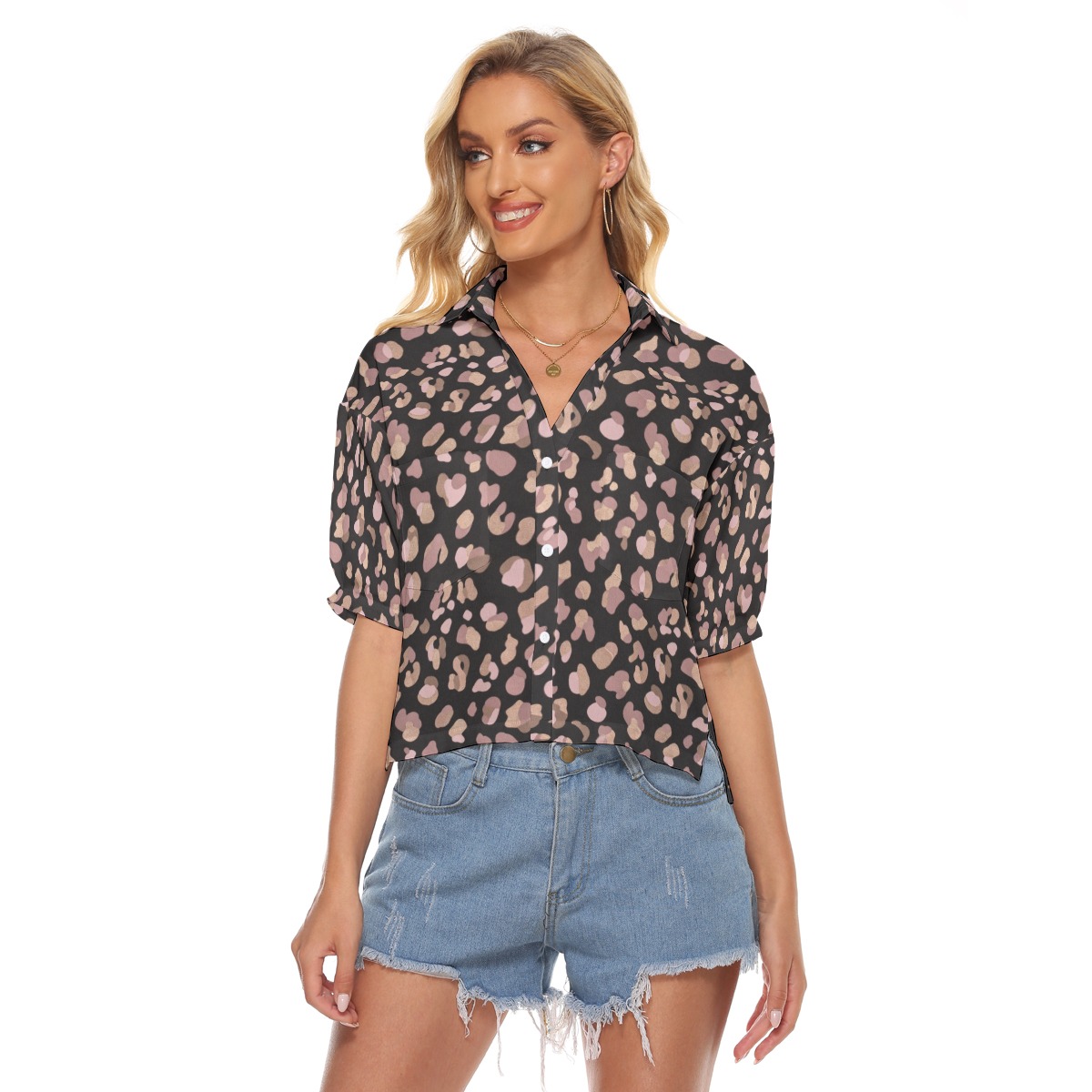 All-Over Print Women's V-neck Shirts (PB26V)