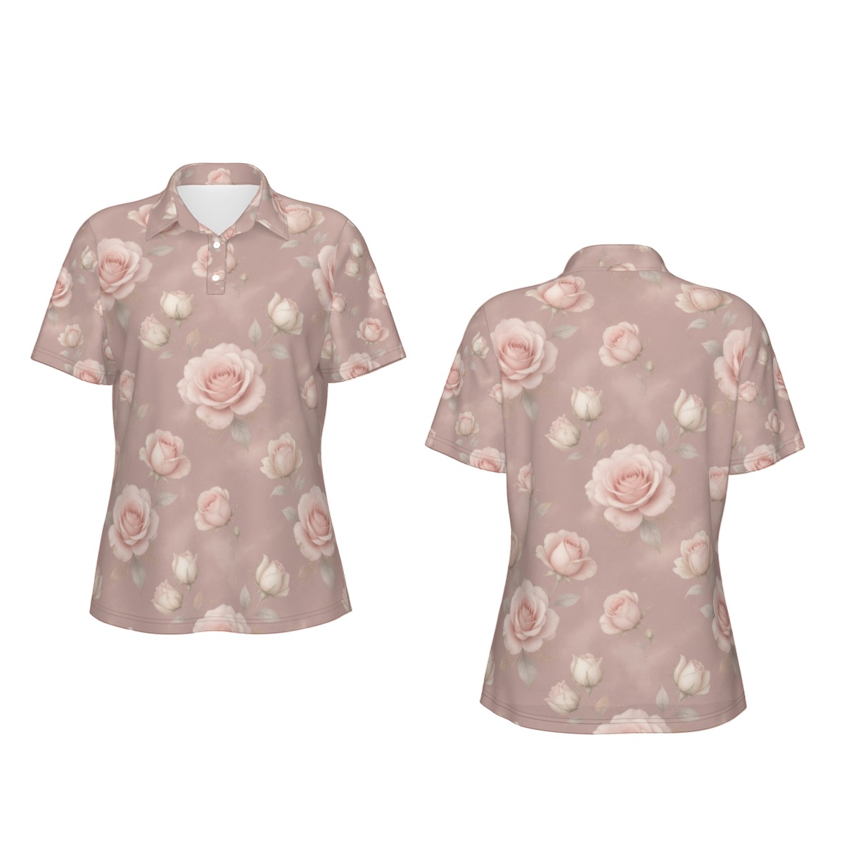 All-Over Print Women's Sports Polo Shirt (P9TE1)