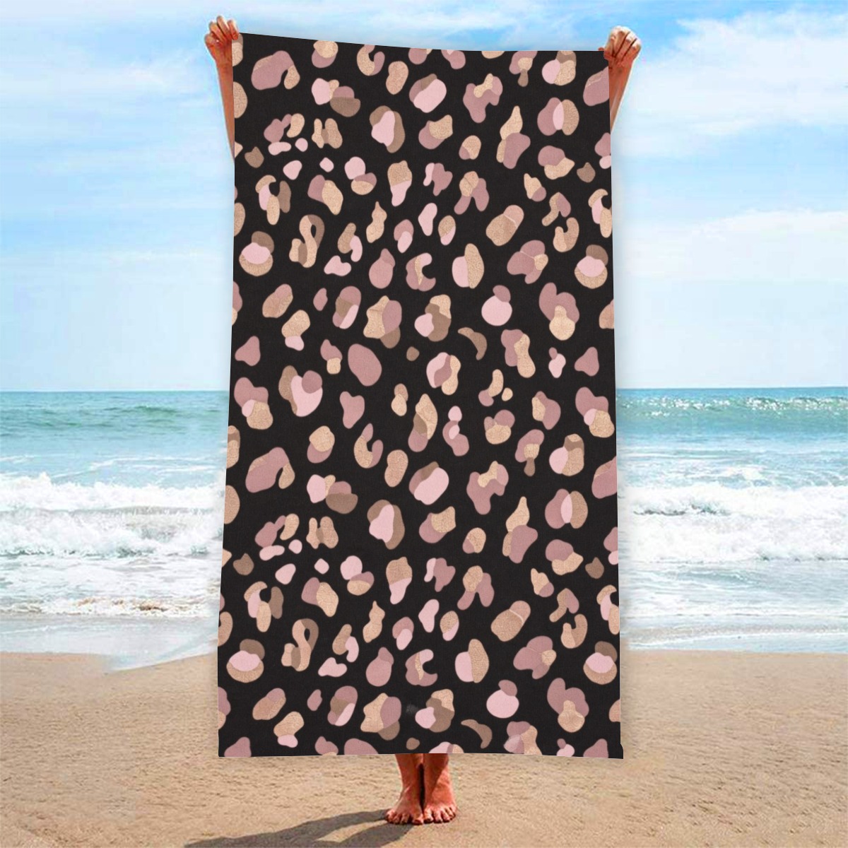 Adult Beach towel Vertical Style Printed in USA|320GSM (PB2FS)
