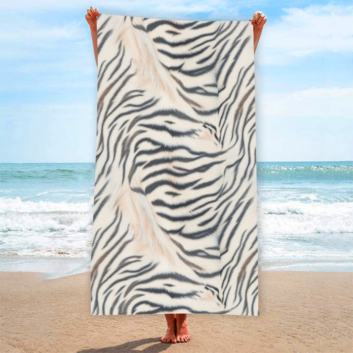 Adult Beach towel Vertical Style Printed in USA|320GSM (PARY2)
