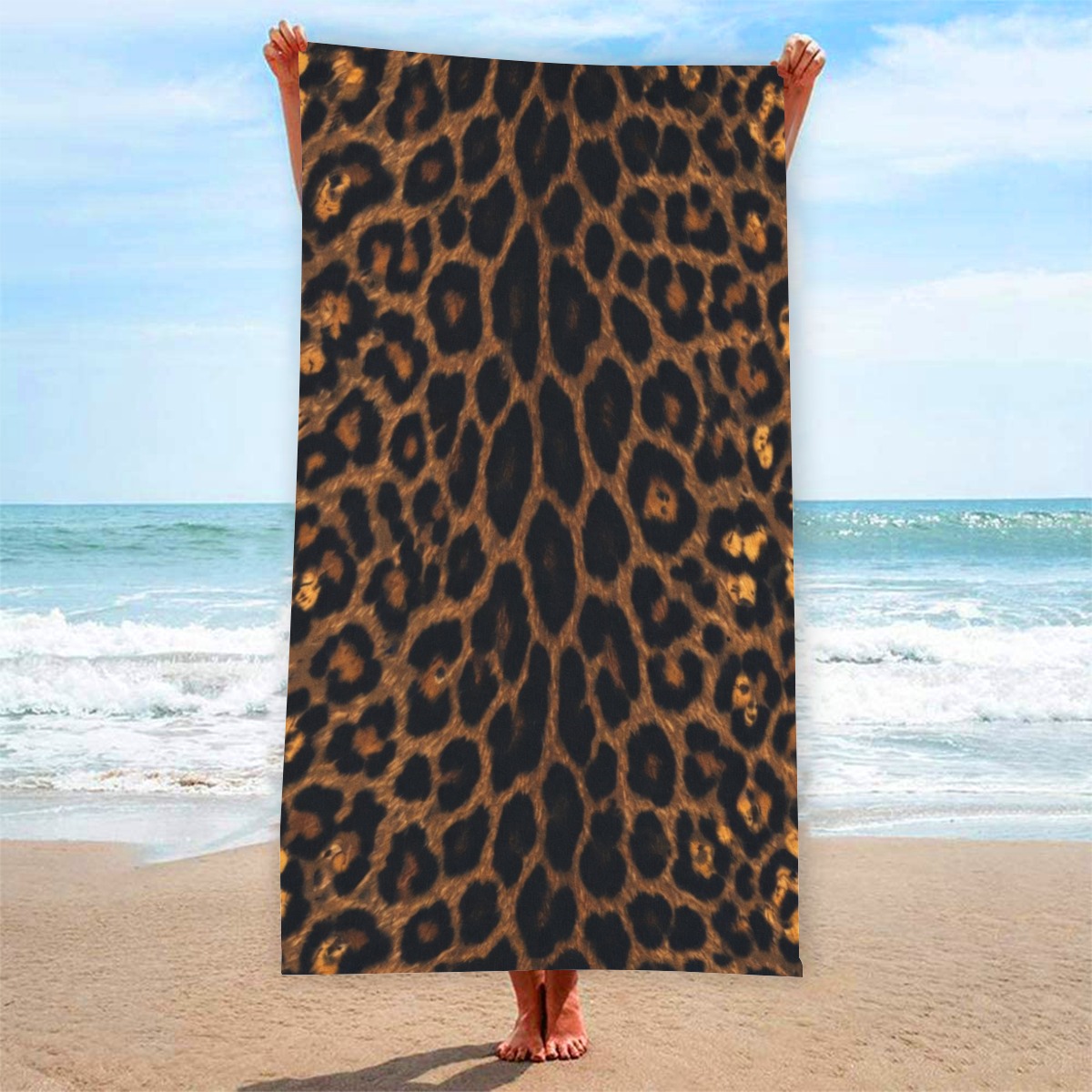 Adult Beach towel Vertical Style Printed in USA|320GSM (PADHZ)